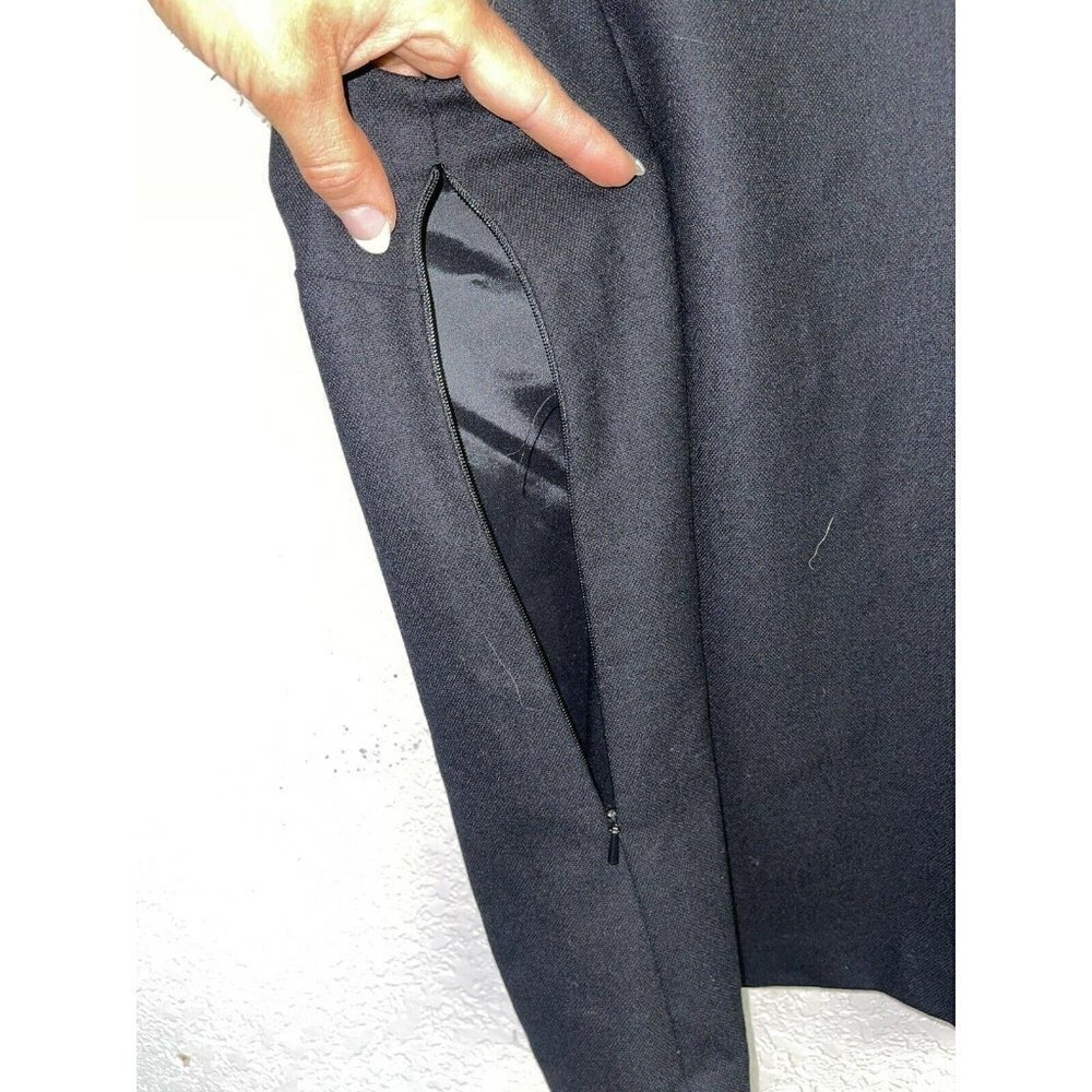 theory Wool Tank Blouse Black Career Top Lined - Picture 7 of 8
